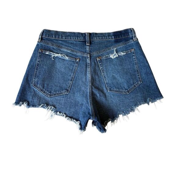 Abercrombie & Fitch The Mom Short High Rise Denim Shorts size 30 Blue - Picture 2 of 9